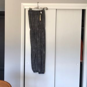 Black and cream jumpsuit NWT